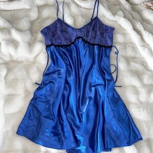 blue Lacey slip dress